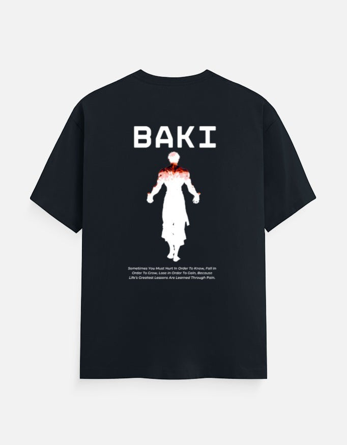 No Cap Co BAKI V2 Classic Crew T-Shirt in black 100% cotton with graphic print and text.