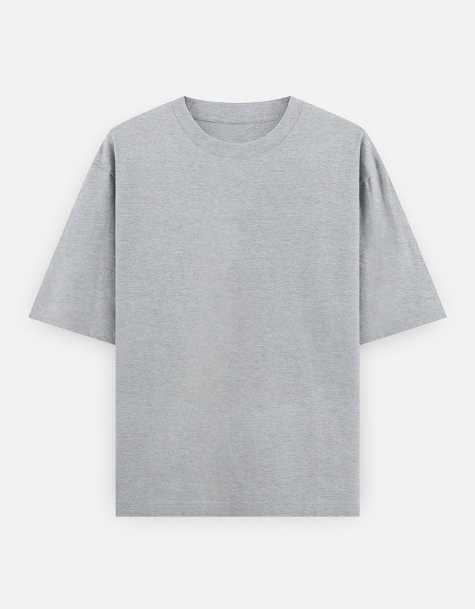 No Cap Co BALZE V2 grey 100% cotton oversized t-shirt with crew neck and dropped shoulders.