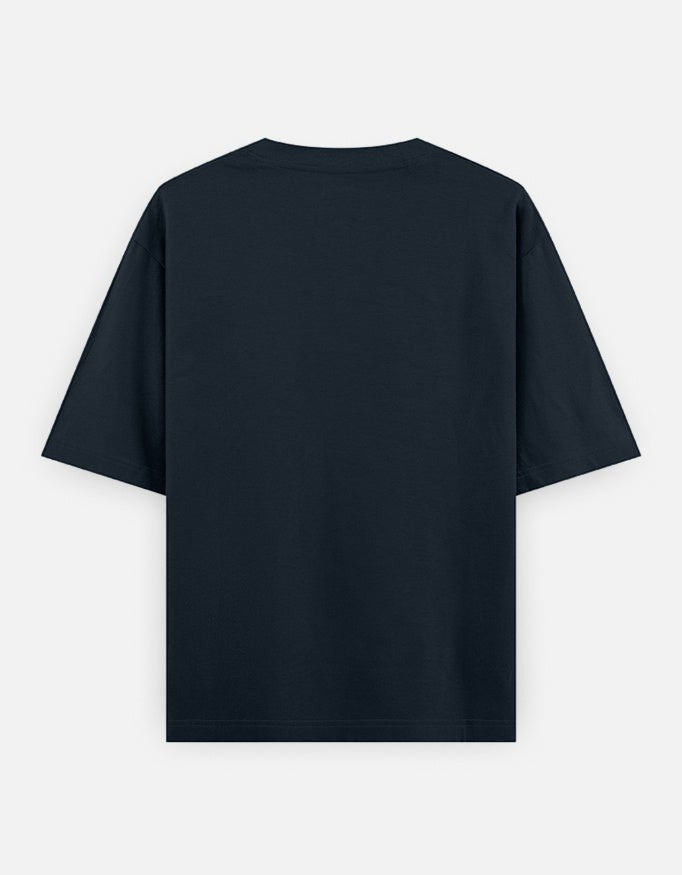 No Cap Co Big Dawg Oversized Classic T-Shirt in navy blue, 100% cotton with a heavyweight drape.