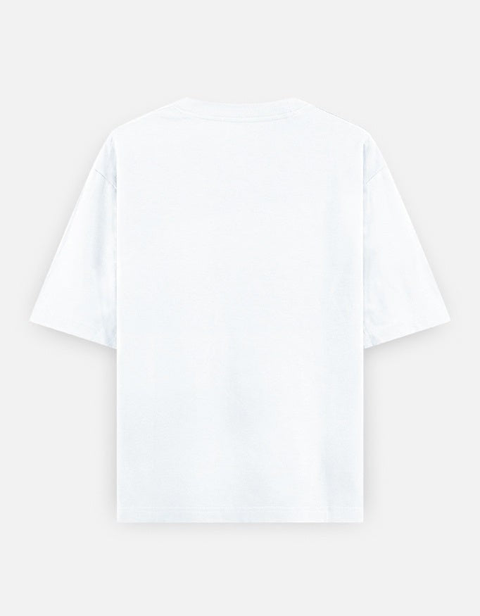 No Cap Co BIG DAWG V2 oversized white 100% cotton t-shirt with dropped sleeves.