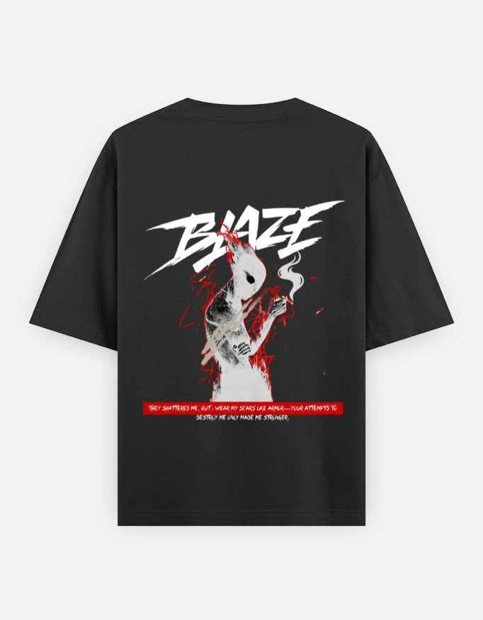No Cap Co black 100% cotton oversized t-shirt with graphic print and text.