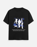 No Cap Co black 100% cotton crew neck t-shirt with graphic print and text "IF YOU'RE NOT THE WORLD'S TOP EGIOST, YOU CAN NEVER BECOME THE WORLD'S BEST STRIKER."
