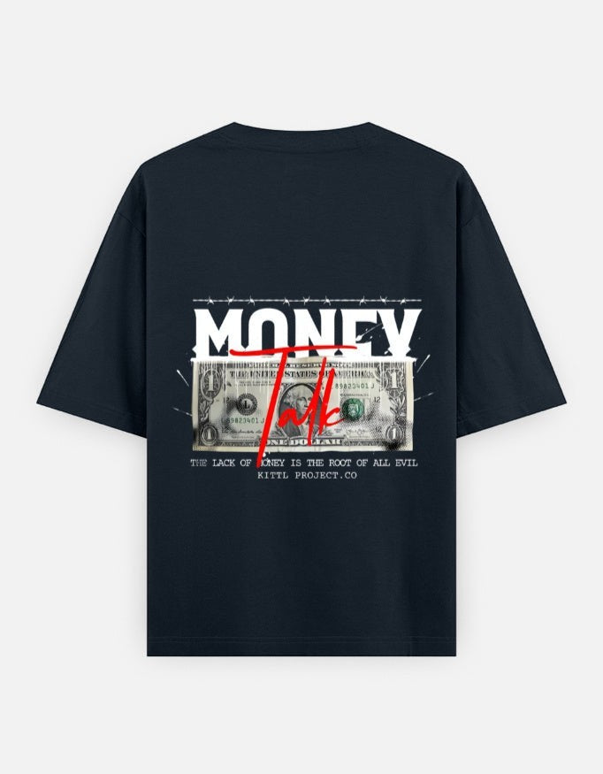 No Cap Co navy blue 100% cotton oversized t-shirt with