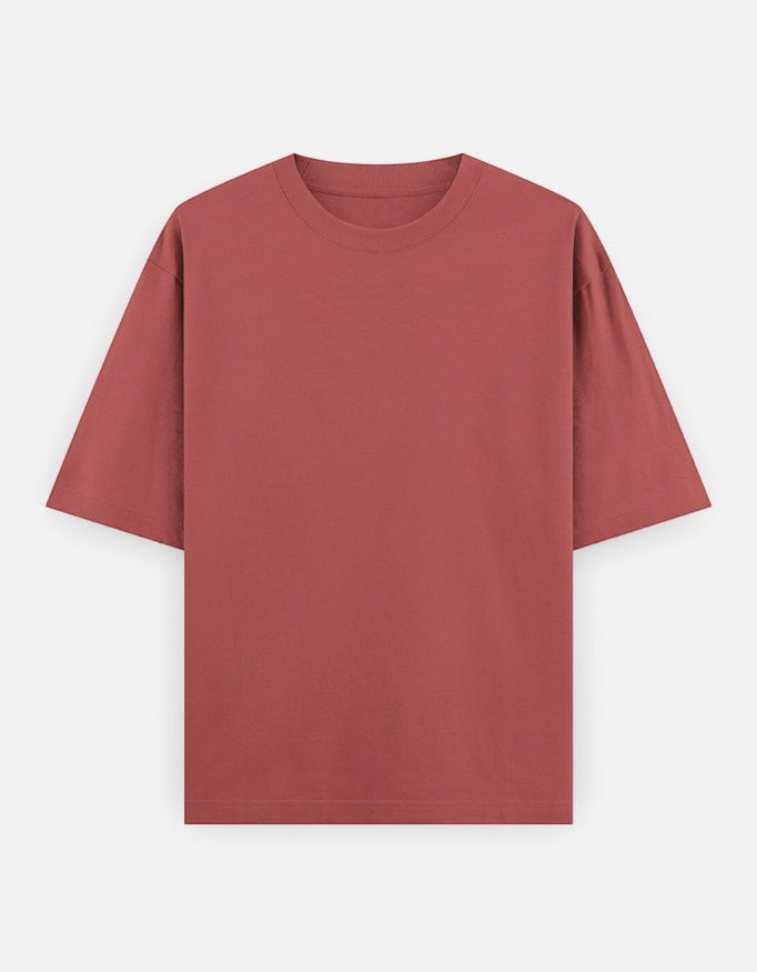 No Cap Co BALZE V2 oversized classic t-shirt in rust red, made from 100% cotton with a heavyweight 240 GSM fabric.