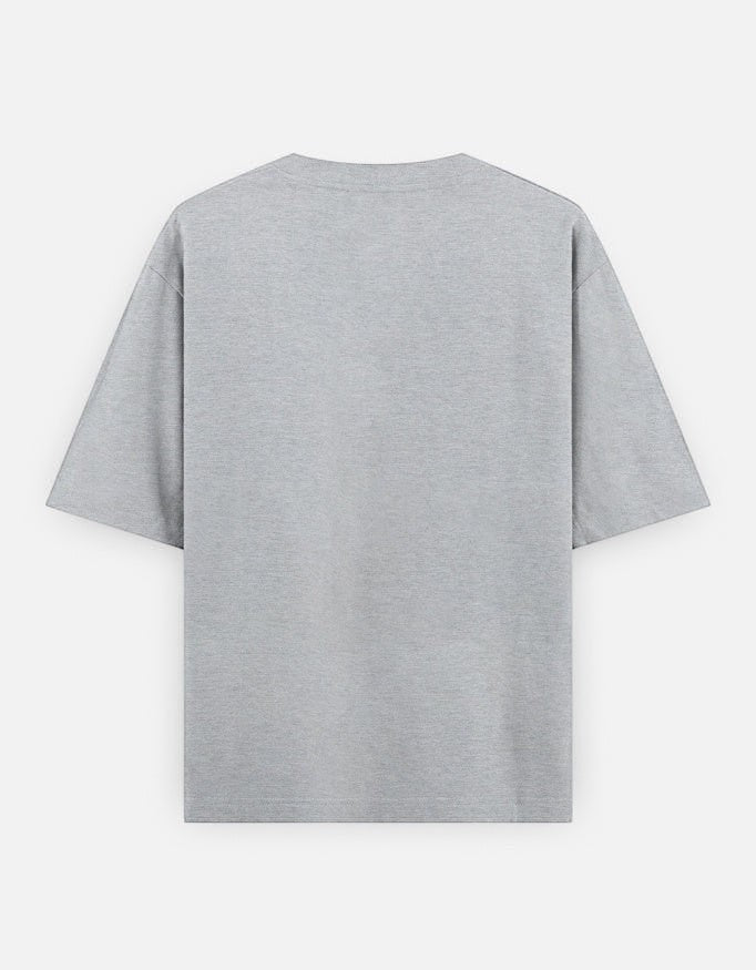 No Cap Co ZORO Oversized Classic T-Shirt in heather grey, 100% cotton with a heavyweight 240 GSM fabric and dropped sleeves.